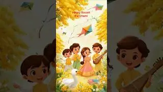 🌼 Happy Basant Panchami | Fun & Colorful Festival Celebration for Kids 🌼