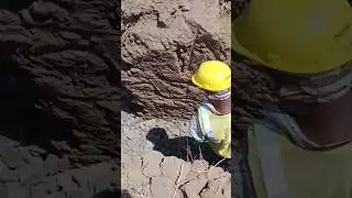 Concrete pouring on soling work for PCC bed #pcc #engineering #civil #concrete #construction #cement
