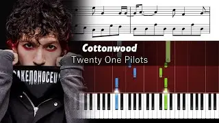 Twenty One Pilots - Cottonwood - Piano Tutorial with Sheet Music
