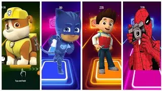 PAW Patrol's Ryder vs PJ Masks vs Chase vs Spidey and Friends 🎶Tiles Hop EDM Rush