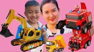 Changcady giải cứu Xe Múc Đất, Máy Xúc, Xe Cẩu, Xe Ô Tô, Xe Tải Bự, Xe Trộn Bê Tông - Các Con Vật