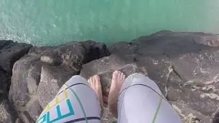 Waimea Bay cliff jumping with the GoPro