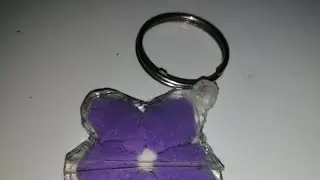 how to make flower keychain💜diy with nano tape
