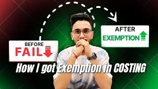 How to get Exemption in COSTING 💯? SCORING OR BORING? My Strategies, Mistakes, Tips| VinayakLuhar 