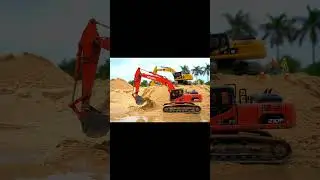 RC Excavator and Roller Work Together for New Road Project