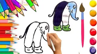 How To Draw cute Lirili Larila Drawing, Painting & Coloring For Kids and Toddlers_🌈🎨
