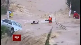 Weather Events 2019 - Heavy rains cause flooding (Jerusalem) - BBC News - 28th February 2019