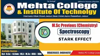 MSC PRE CHEMISTRY- PAPER - SPECTROSCOPY - STARK EFFECT