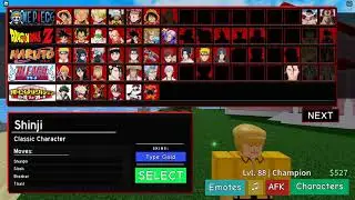 Roblox Anime Battle Arena All Golden Skins Showcase + some legendaries no DLC
