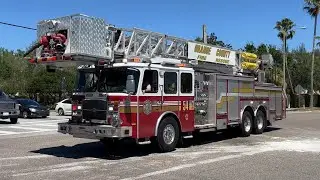 OCFRD Full 8-unit Response to House Fire With Smoke Showing in Hunters Creek
