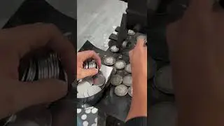 Coin minting machine in action! 🪙 #CoinFactory #MintingMachine #MetalProcessing
