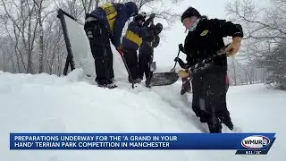 Preparations underway for the 'A Grand in Your Hand' terrain park competition in Manchester