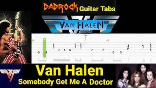Somebody Get Me A Doctor - Van Halen - Lead Guitar TABS Lesson (Request)