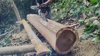 Skills of making for beautiful block size 5cm &times; 7.5cm &times; 360cm With Stihl ms382