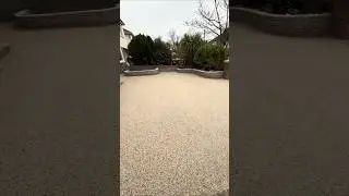 Resin Bound Surfacing Driveway Transformation. Vuba's Topaz Stone blend. #resinbound #driveway #asmr