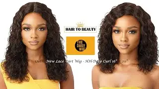 Hair to Beauty New Hairs - Outre 100% Unprocessed Human Hair Lace Part Wig! (HH-DEEP CURL 16
