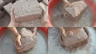 ASMR||Super soft dusty crunchy red dirt🌪️ floor+💦 pouring on shapes||relaxing mouthwatering yummy 😋🎉