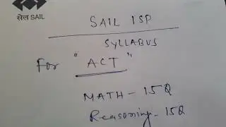 ##ACT SYLLABUS OF SAIL BURNPUR...