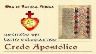Credo apostólico recitado en latín eclesiástico.
