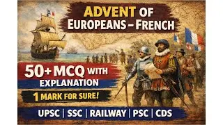 Advent of Europeans in India (French) &ndash; One-Liner MCQs 📜 | Modern History | UPSC, UPPCS Prelims