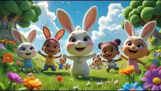 Little Bunny Fun with Children | Cute Kids Rhyme | Rhyme Land