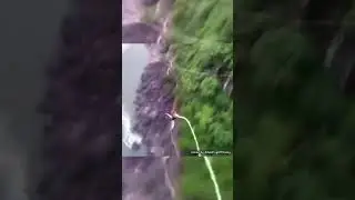 Bungee Jump Cord Snaps! 🤯 #shorts