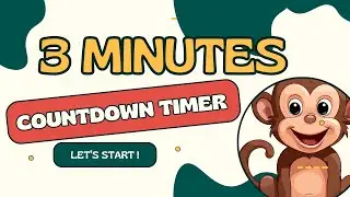 MONKEY COUNTDOWN ! 3:00 🐵 countdown timer from 3 minutes to zero in minutes and seconds / 180