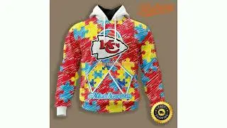 Kansas City Chiefs Autism Puzzle Ribbon Red Pullover 3D Hoodie