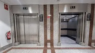 An ORIGINAL OLD hydraulic OTIS elevator @ El Corte &Igrave;ngles Edificio Moda in Alicante 🇪🇦