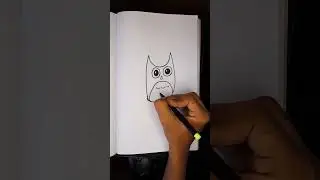 cute owl drawing #simpledrawing #cutedrawing #easy #funny #satisfying #owl