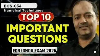 BCS-054 Important Questions अब डर खत्म Question Paper #bcs054 #ignoubca #ignou