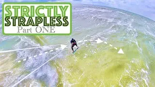 Kitesurfing strapless in waves. Naish Skater, Duotone Whip SLS