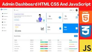Responsive Admin Dashboard Using HTML CSS And JavaScript - Part 3