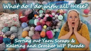 Sorting my scraps, new crochet blanket and what is in my knitting bags: Crafty Vlog