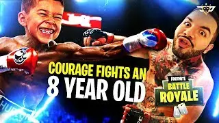 COURAGE FIGHTS AN 8 YEAR OLD IN RANDOM DUOS! NOT CLICKBAIT LOL! (Fortnite: Battle Royale)