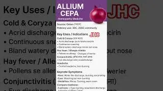 Homeopathy medicine ALLIUM CEPA#viral #shorts #reels #bhms#bhmsdoctor #education