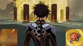 Lv90 Zhongli C6 vs Azhdaha(Pyro.Cryo)【Genshin Impact】