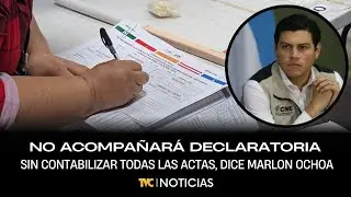 Consejero CNE, Marlon Ochoa, dice que no acompañará declaratoria sin contabilizar todas las actas