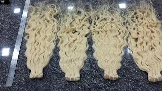 32 inch Remy Single Drawn #613 Weft Hair