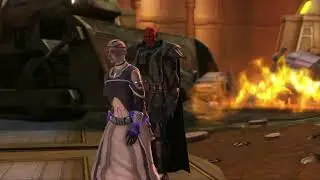 #SWTOR Female Jedi Knight and Lord Scourge Meet Praven