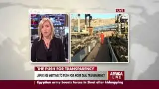 Interview on transparency in mineral wealth deals in Africa