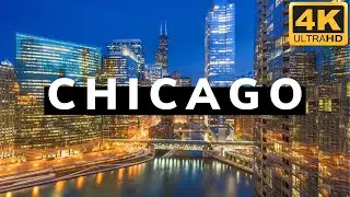 Chicago Skyline 4k, Chicago Illinois, DRONE FILM FROM ABOVE