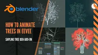 Easy animated trees in Blender 2.8 EEVEE, how to use Sapling Tree Generator add-on tutorial