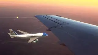 UFO encounters Air Force One, the official aircraft of the President of the United States