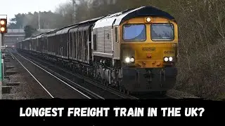 The UK's longest freight train? Class 66 hauled Dollands Moor to Daventry GBRF water trains