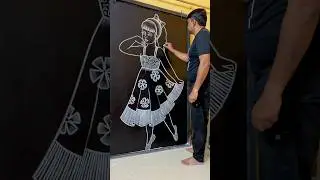 Learn to draw a cute dancing girl 👧 #art #drawing #shortvideo