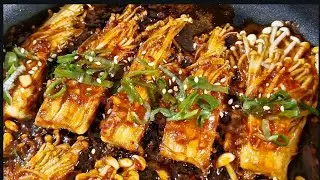 이거 맛보면 깜짝 놀라요! 오독한 식감에 맛이 일품 | 팽이버섯 1,500원 레시피