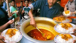 Cost 100 Only-Eating Beef Curry Unlimited Rice ! People are Very Hungry! Eating Cheapest street food