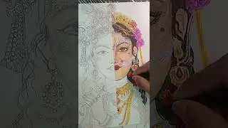 ✨❤️radhe krishna art  in one #art and craft tv #shorts #yt short #viral #shorts feed #art