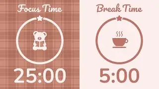 25/5 Pomodoro Timer | No Music 🔔 Bell Only | Study With Me for Deep Focus 🍅